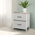 Levede Chest of 2 Drawers Bedside Table Beige-1864183276869128198