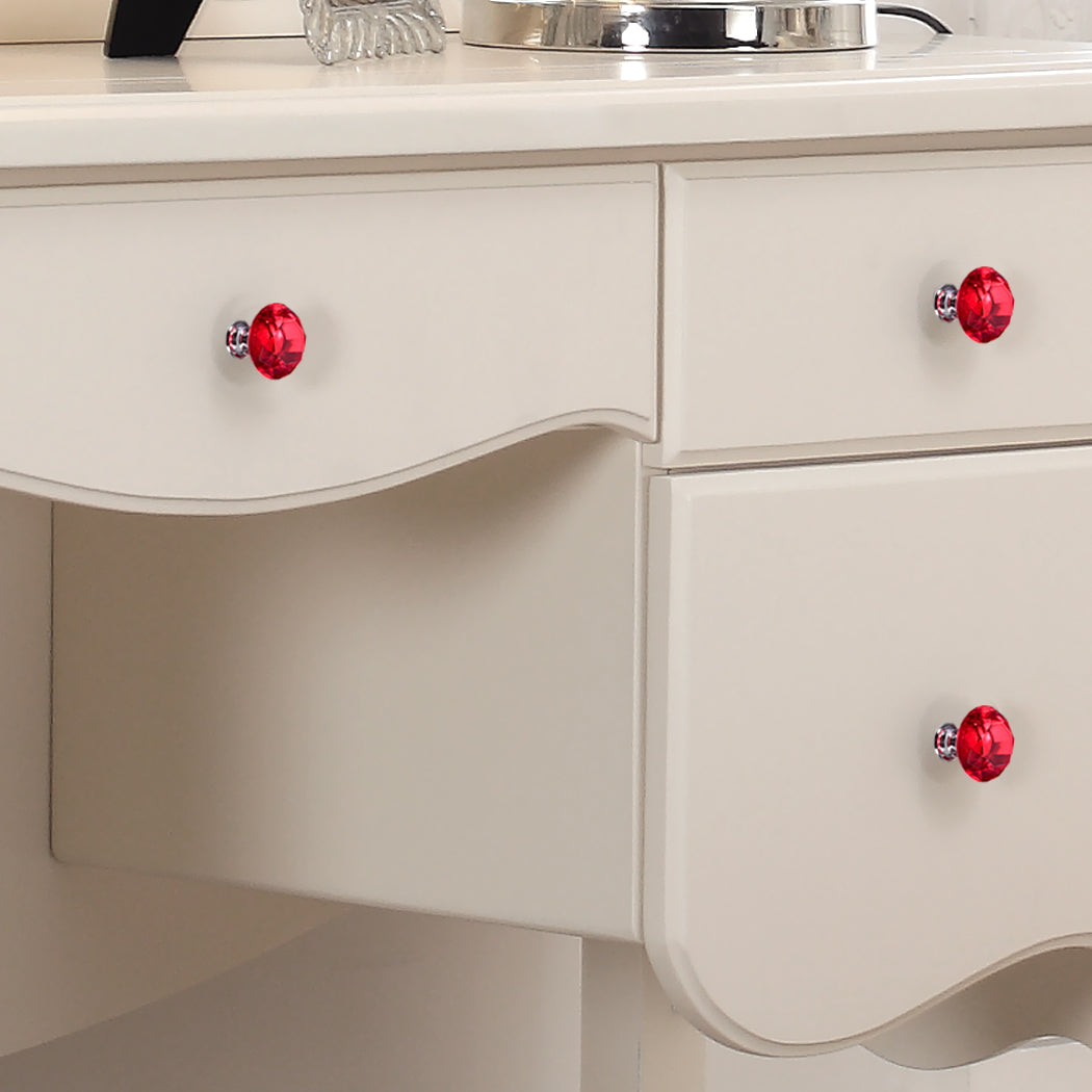 16 Pcs Red Crystal Knobs Diamond 30mm Small Red-1864183510185676806