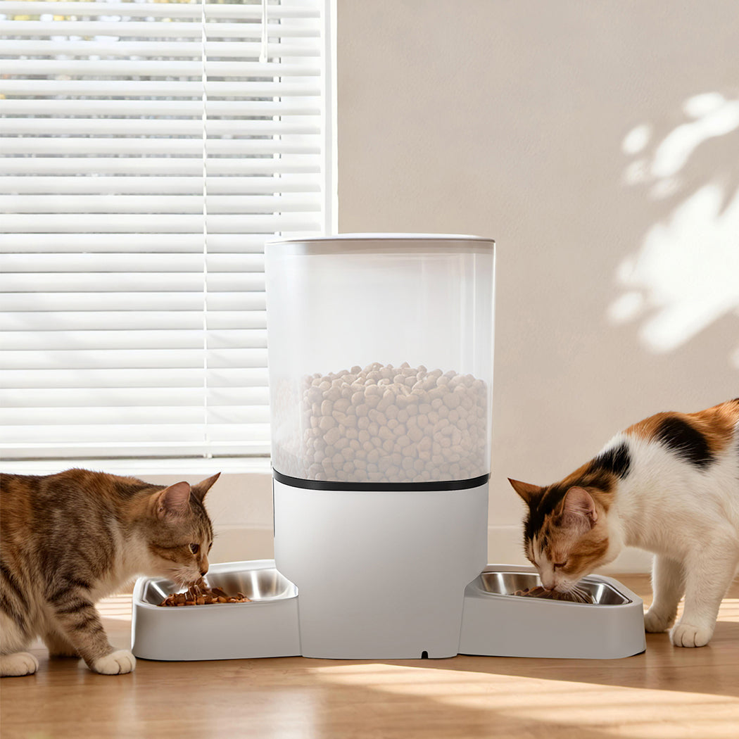 PaWz 6L Automatic Pet Feeder 2 Bowl Food Dispenser-2006733419819700231