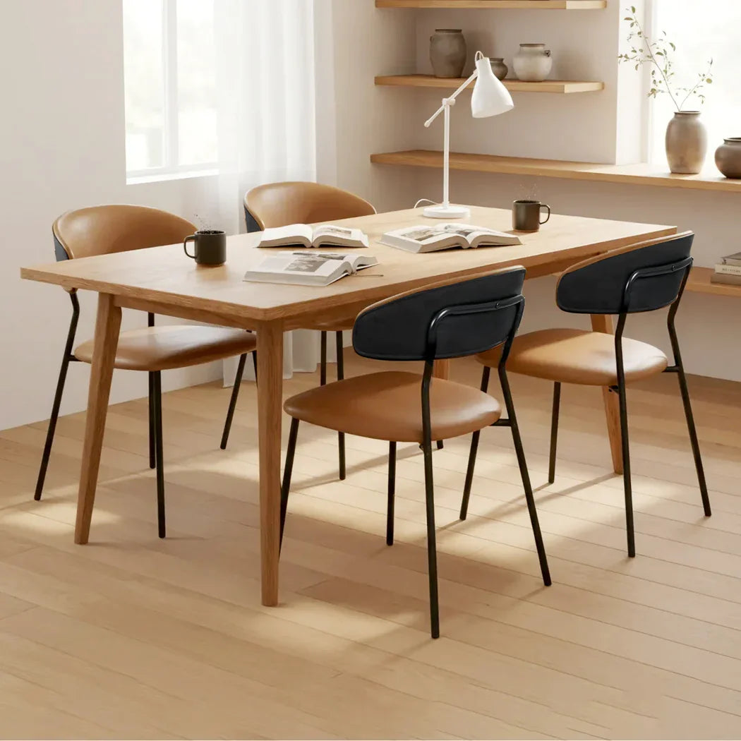 Levede 4x PU Leather Dining Chairs Kitchen Lounge-2050056744213811207