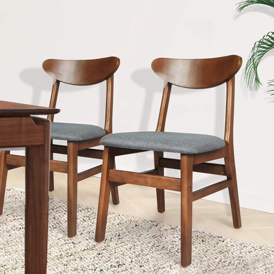 Levede 2xDining Chairs Kitchen Chair Brown 2Pack-2018816901869867015