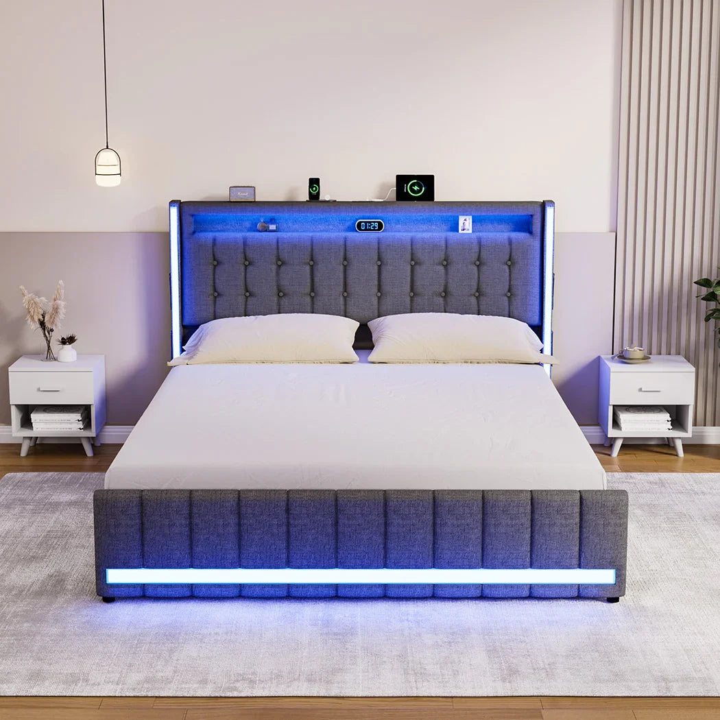 Levede Double Bed Frame-2018816918454145031