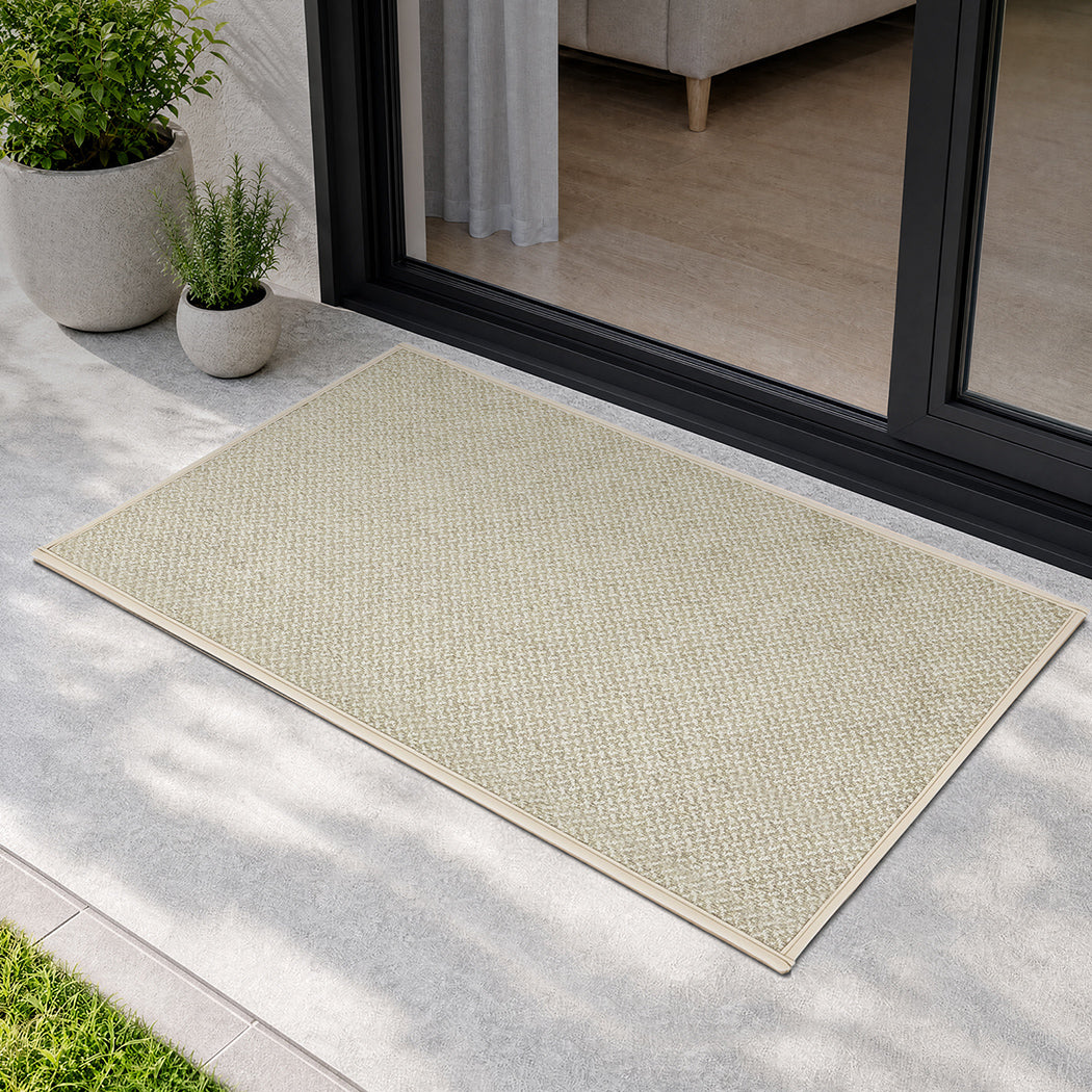 Marlow Front Door Mat 76x43cm Non Slip Dirt Trapping Rug for Entrance Brown-2109799592407797768