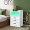 Levede Bedside Table USB Charger Outlet LED White-2029387251049435142