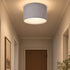 Emitto Lamp Shade 4pc Linen Drum E26 E27 with E14 Rings for Home Decor Grey-2109799596530798600
