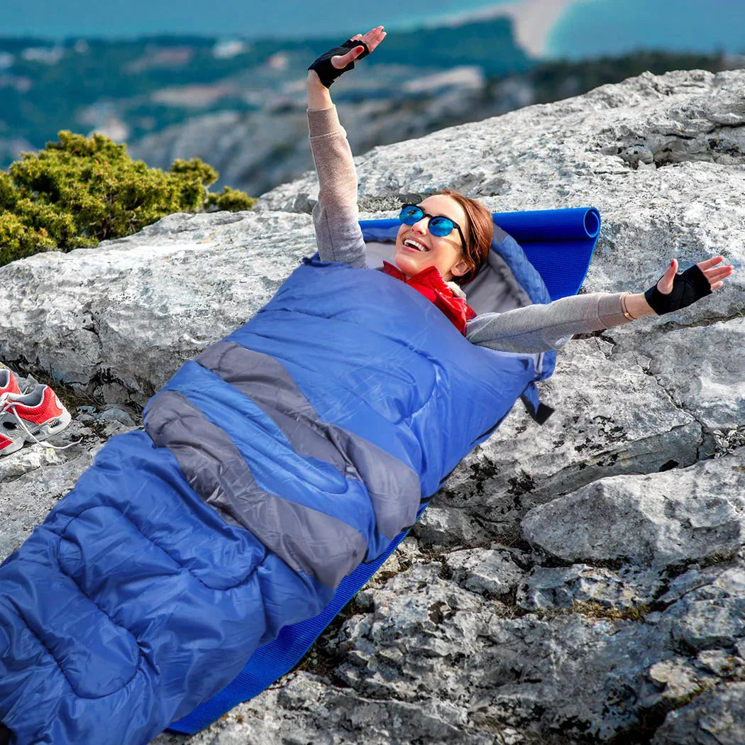 Mountview Single Sleeping Bag Bags Outdoor Blue-2006732920512974855