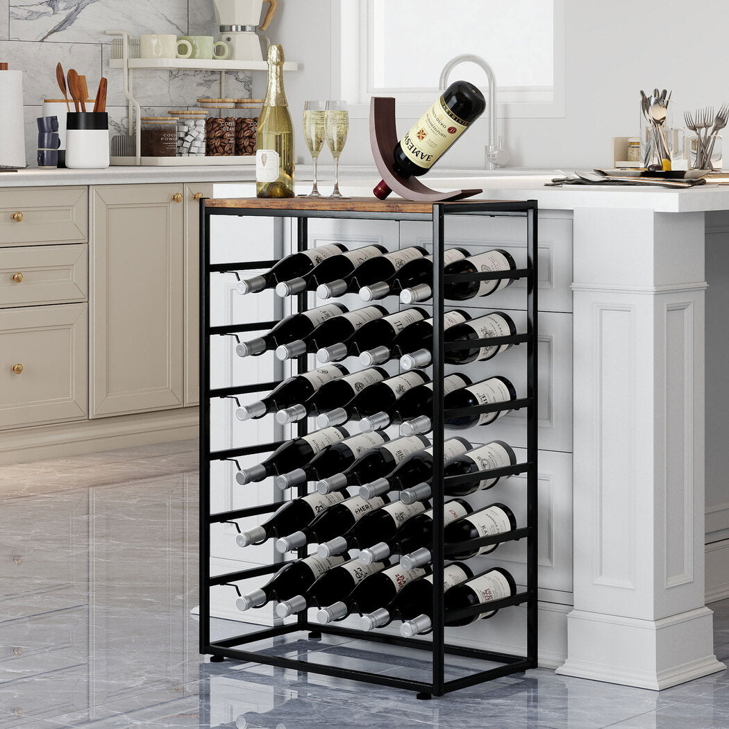 Levede 30 Bottles Wine Rack 6 Tiers Wine Shelves Holder-2011971107518812167