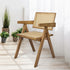 Levede 1x Dining Chair Solid Wood Rattan Natural-2006733274801639431