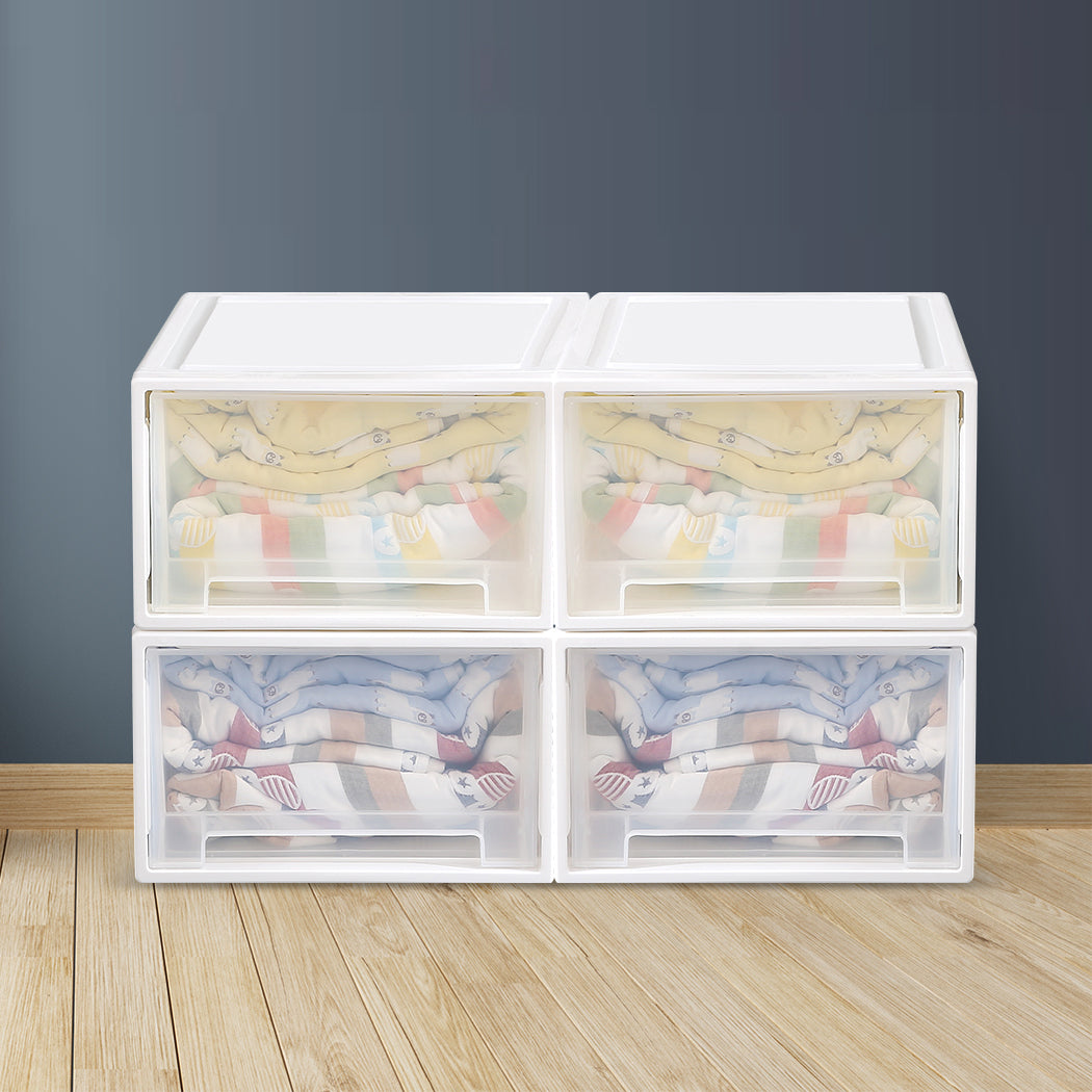Storage Drawers Large Stackable Containers L 4PK-2029387237677993990