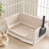 PaWz Rabbit Litter Tray Drawer Box Easy-Clean Secure for Indoor Cage Use Brown-2100034994138386439