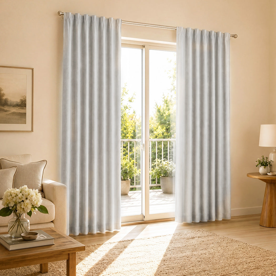 Marlow 2 Panels Blackout Curtains Linen Look Curtain Draperies Window Bedroom-2072893566472032263