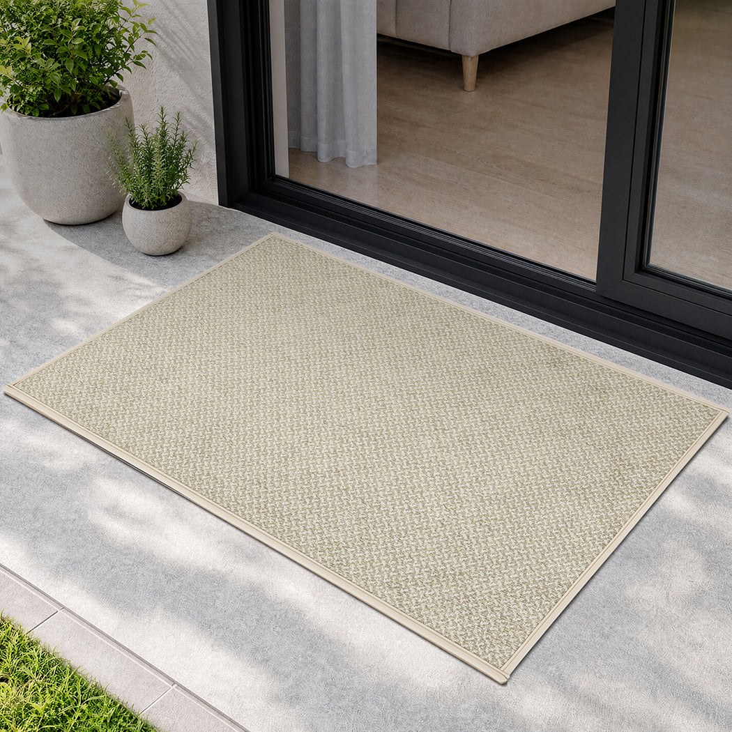 Marlow Front Door Mat 90x60cm Non Slip Dirt Trapping Rug for Entrance Brown-2109799592508461064