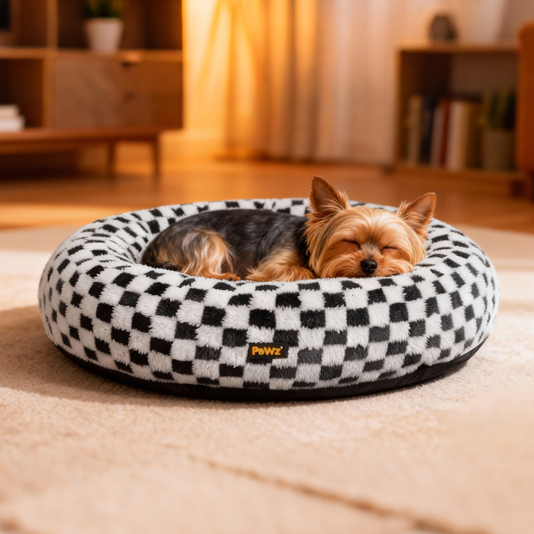 Pawz Circular Plush Dog Cosy Bed Calming Pet Plush Bed-2050056800044191751