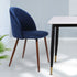 Levede 2x Dining Chairs Seat French Navy-2006733259186245639