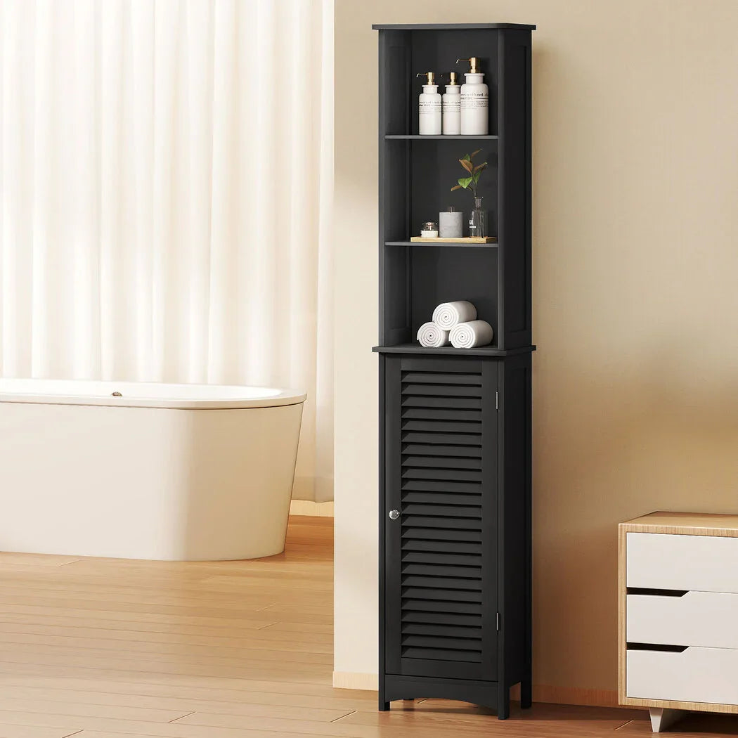 Levede Tall Bathroom Cabinet Storage 166cm Tallboy Cupboard Adjustable Shelf-2050056757920796680