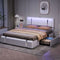Levede Queen Bed Frame With Adjustable Headboard White-2006732897008095239