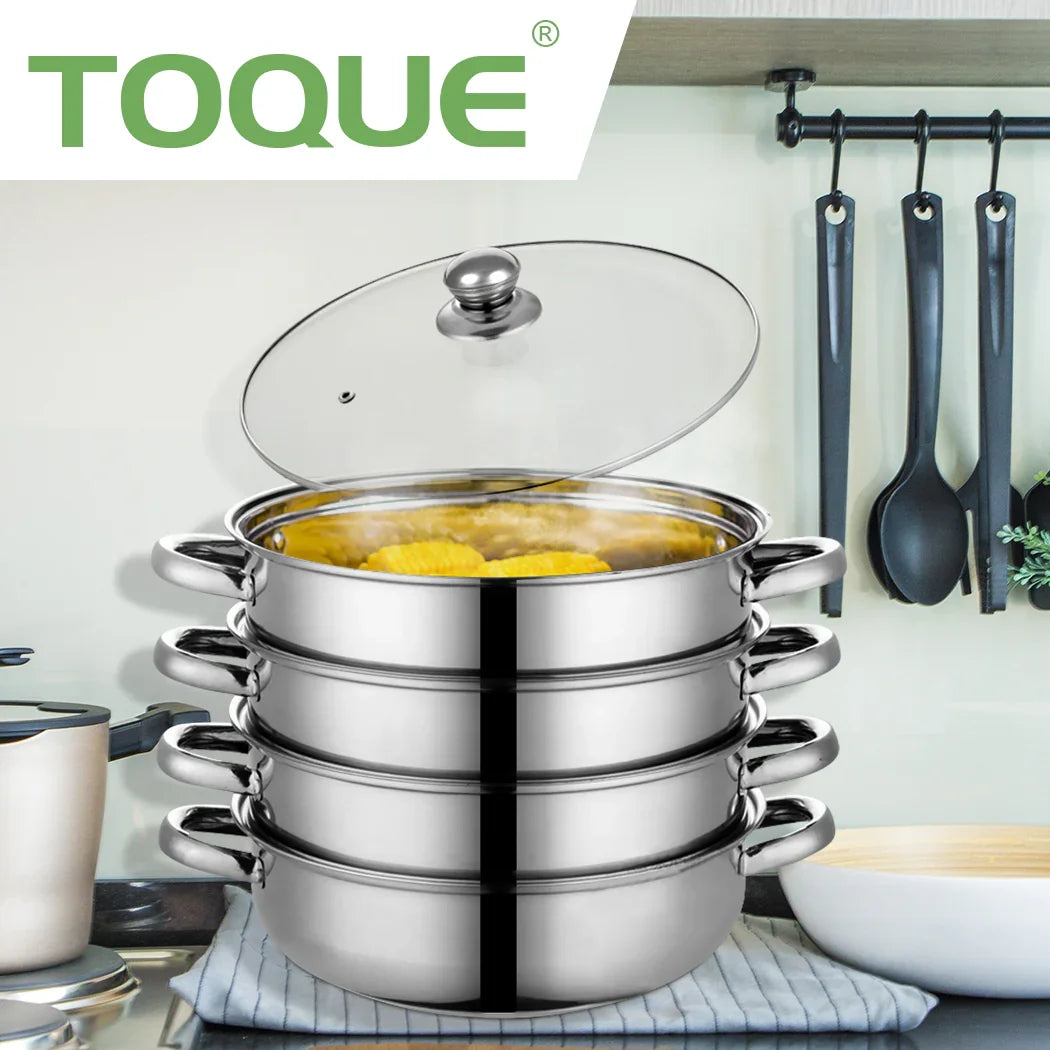 TOQUE Stainless Steel Steamer Meat Vegetable-2025742037680263175