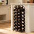 Levede 23 Bottle Wine Rack Kitchen Home Floor Storage Organiser Metal Black-2100035036840595463