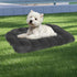 Pawz M Size Orthopedic Dog Bed with Sherpa Plush Removable Cover in Grey-2018816699335315463