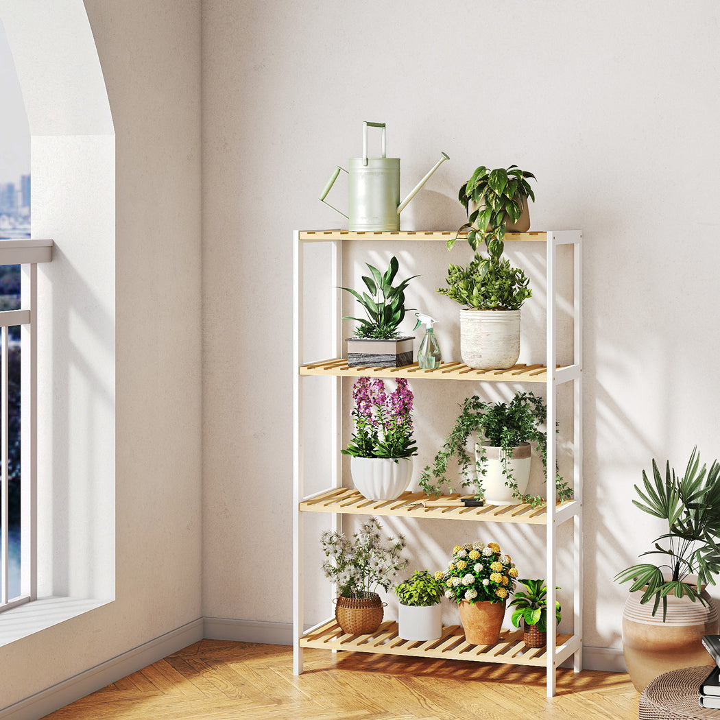 Levede Bamboo Storage Rack 4 Tier Shelf Shoe Organiser-2050056914347364359