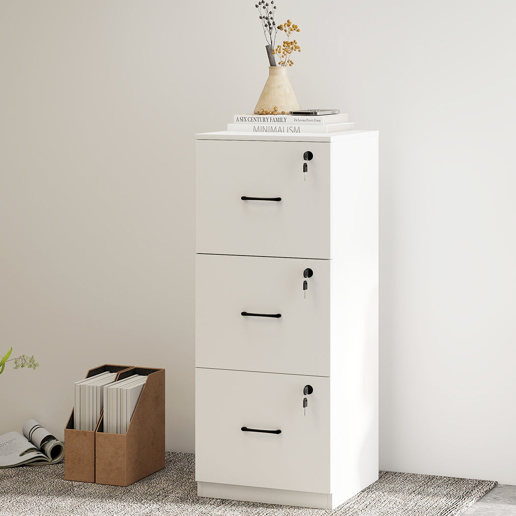 Levede File Cabinet 3 Drawers Filing Storage Cabinet-2011971111453069320