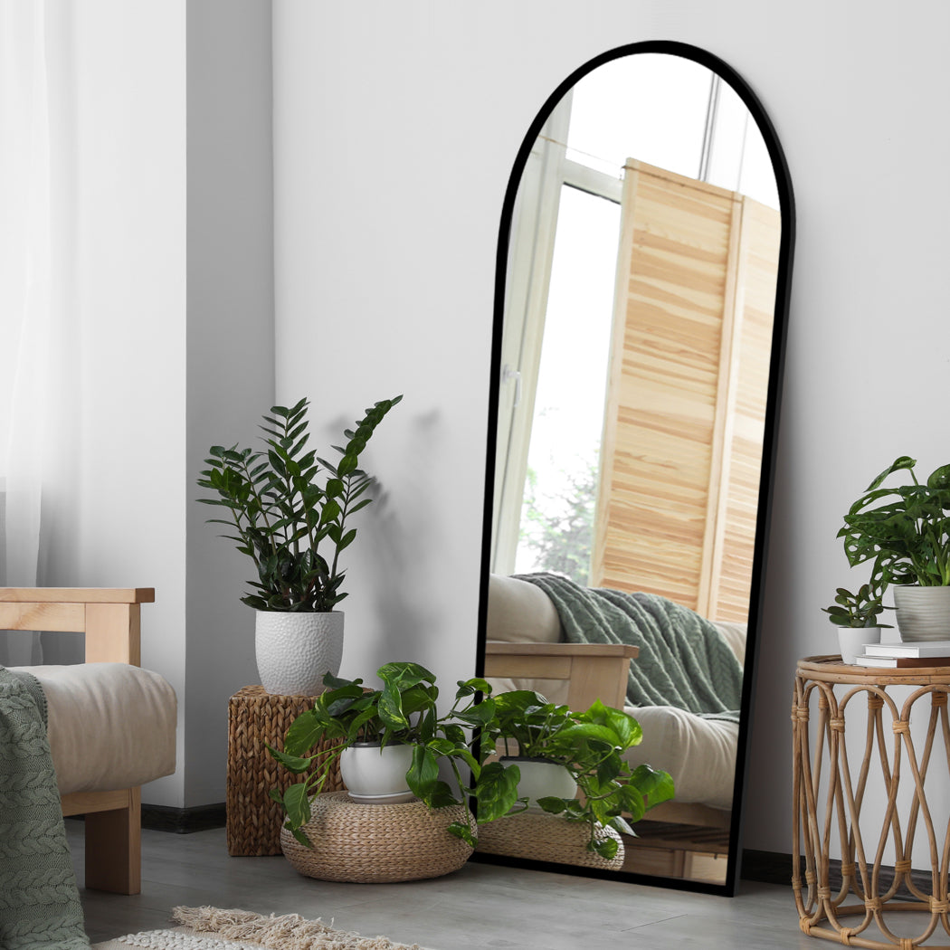 Yezi Floor Mirror Full length Mirrors 1.8M Black-1886651051810099207