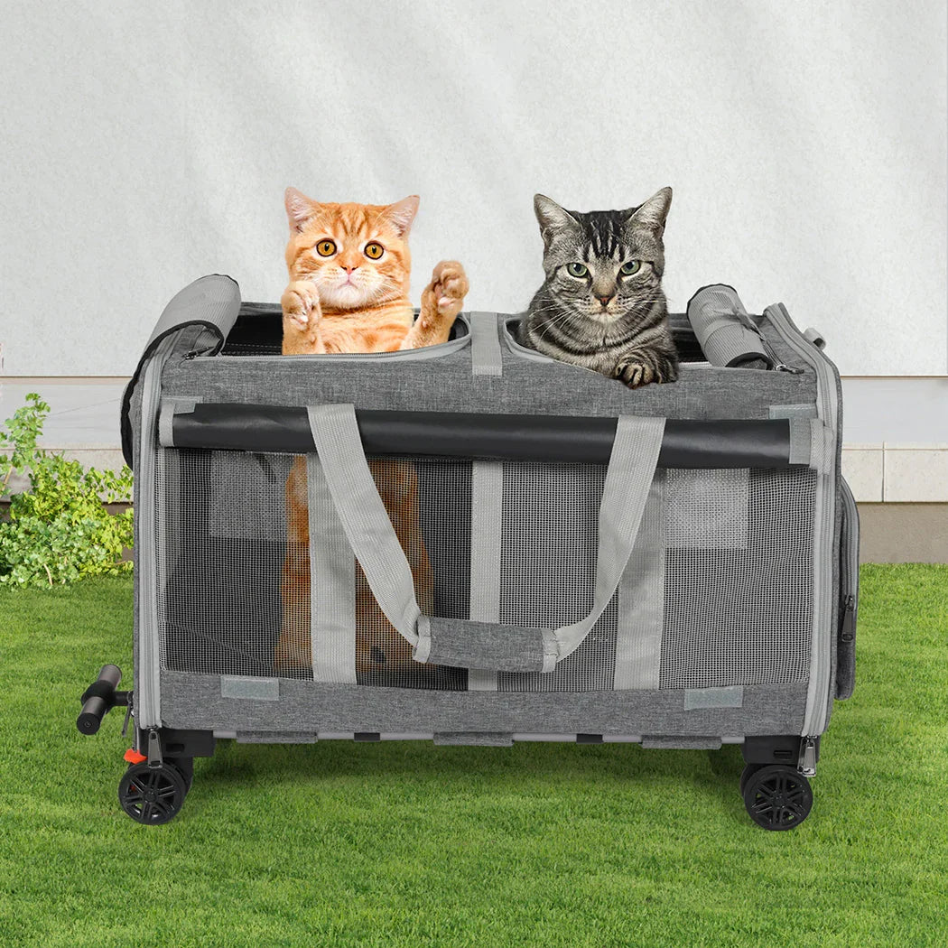 Pawz Pet Carrier 4 Wheel Portable Rolling Foldable-2018816797083570183