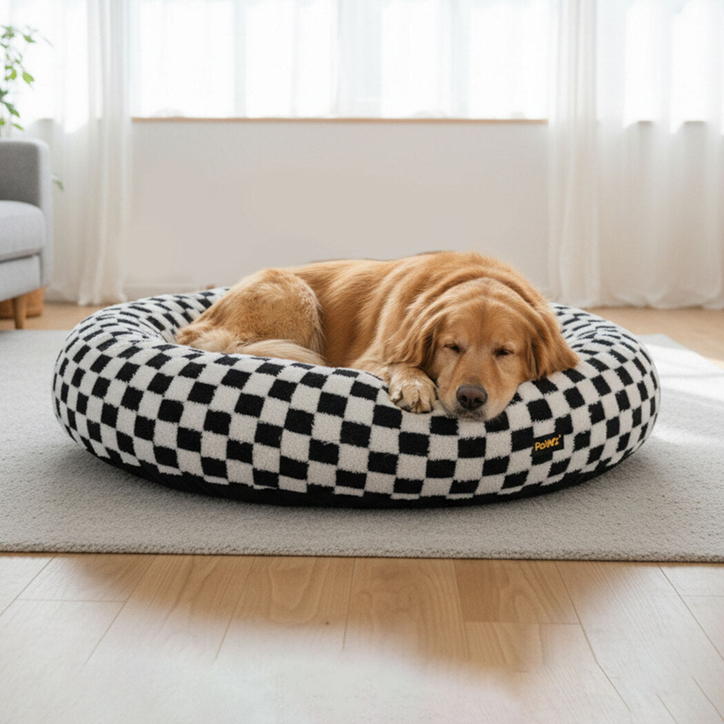 Pawz Circular Plush Dog Cosy Bed Calming Pet Plush Bed-2050056800446844935