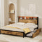 Levede King Bed Frame Industrial Storage LED Charing-2050056748445863943