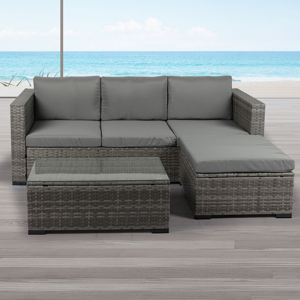 Levede 5pcs Outdoor Sofa Set Patio Furniture-1942353029282009095