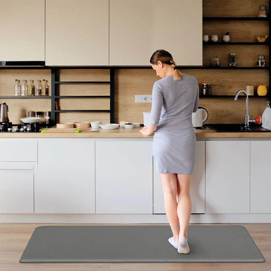 Marlow Kitchen Rug 2PCS Non Slip Anti Fatigue Mat Grey-2029387204912091143