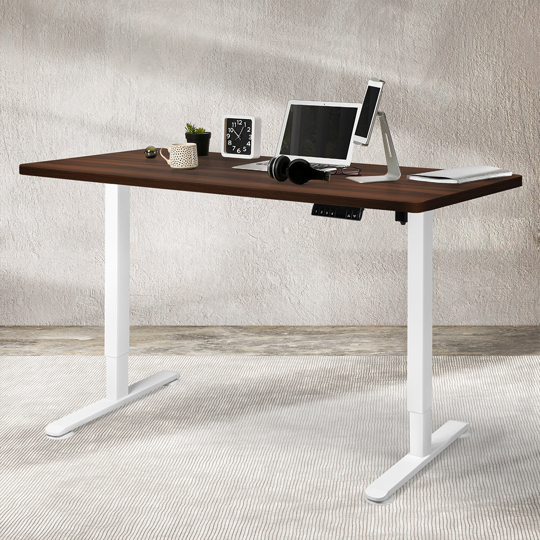 Levede Motorised Standing Desk Adjustable 140cm Walnut 1000x 1MM-1864183330564608007