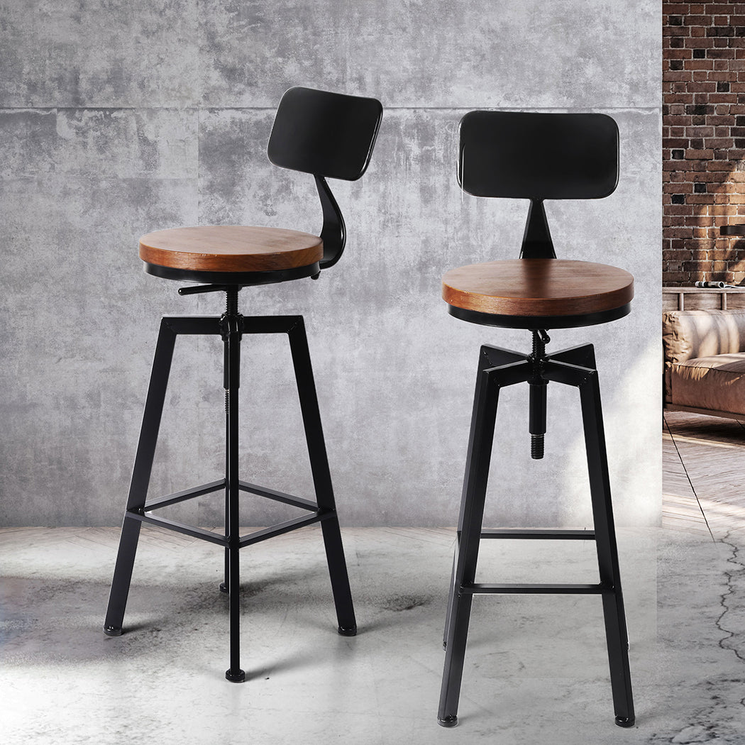 Levede 1x Industrial Bar Stools Kitchen-1864183224364830727