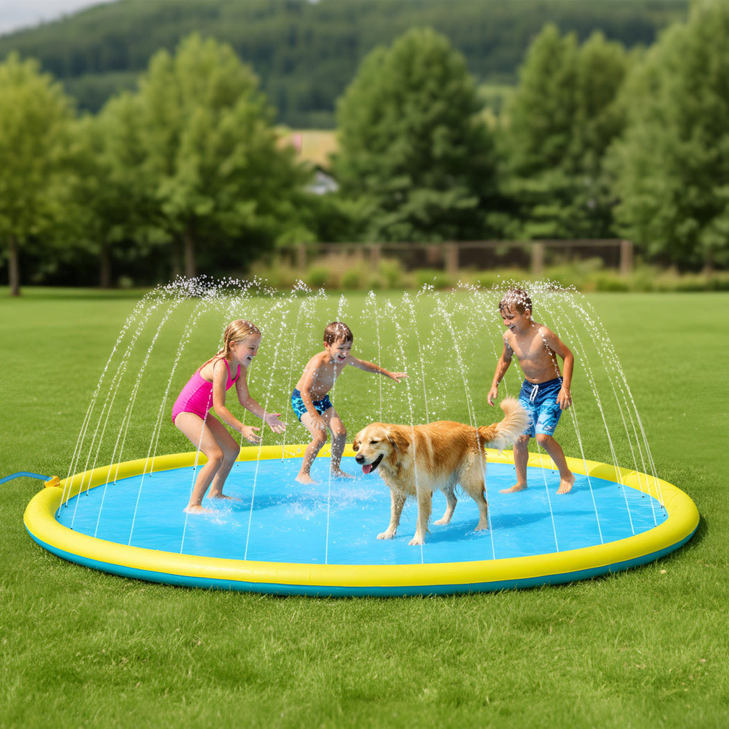Pawz Splash Pad Kids Pet Sprinkler Water Play Mat 240cm-2050056793618518022