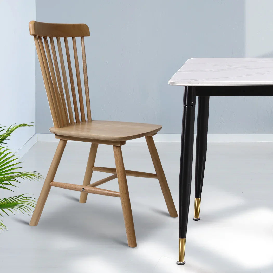 Levede 2x Dining Chairs Kitchen Windor Oak-2006733257516912647