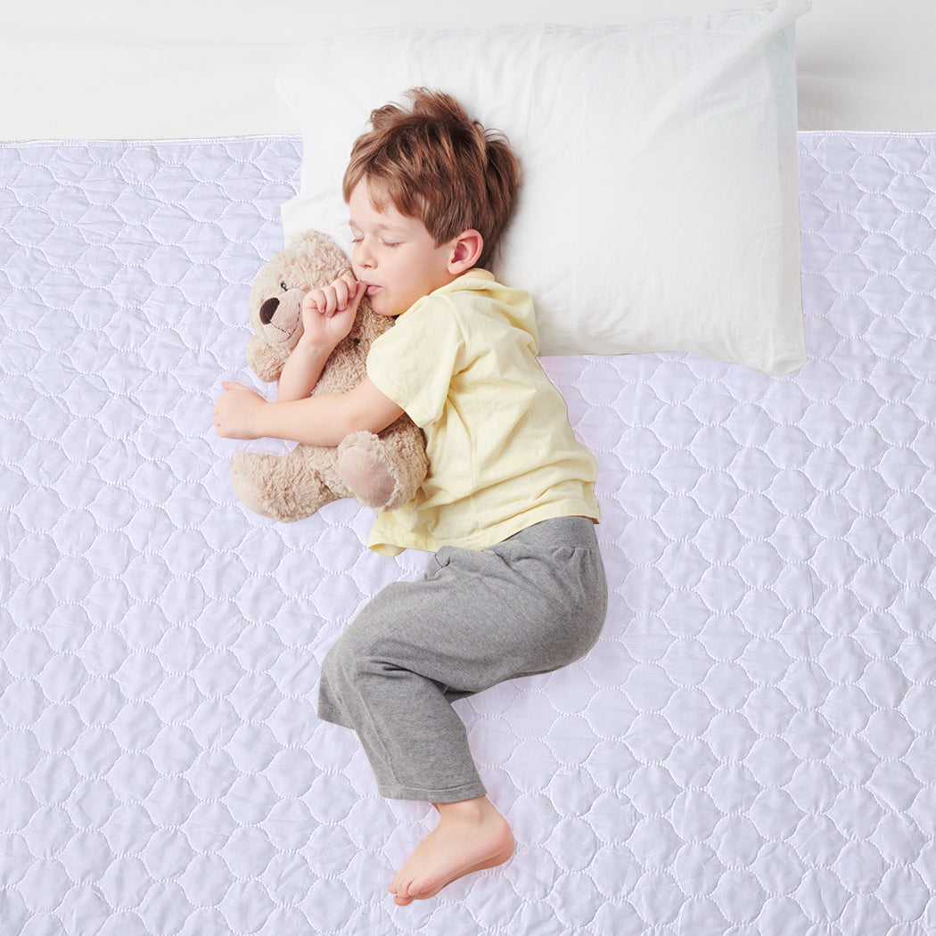 2x Bed Pad Waterproof Bed Protector Single-1886651040359649286