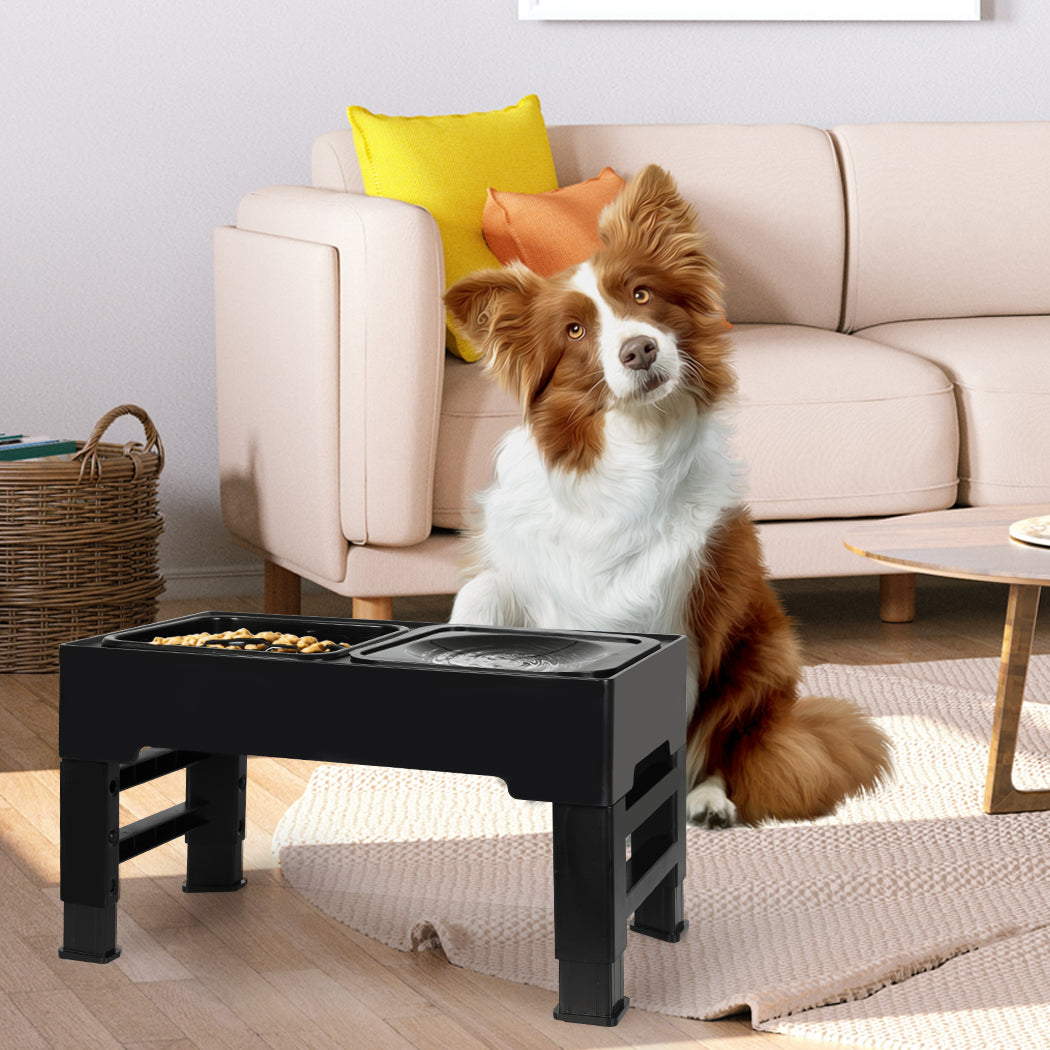 PaWz Elevated Pet Feeder 4 Height Adjustable-2018816696646766599