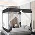 Dreamz Mosquito Bed Nets Foldable Canopy Square Grey-1864184403626954759