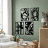 Yezi Metal Wall Art 4Pcs Abstract Minimalist Line Decor-2018816725868482567