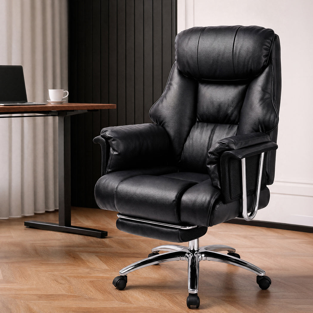 Levede Gaming Chair Ergonomic With Footrest 150°Recline for Home Office Black-2100034983728123911