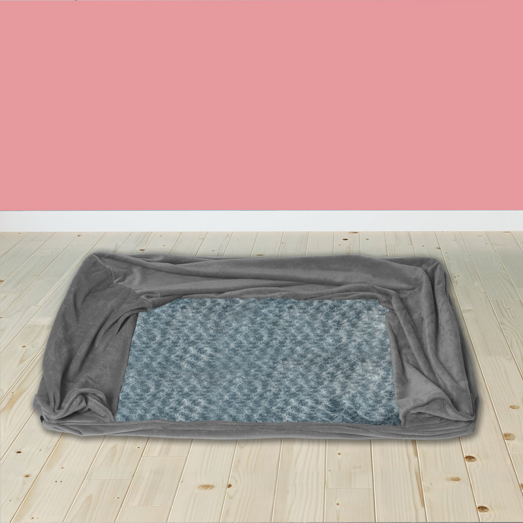 PaWz Pet Bed Sofa Dog Beds Bedding Soft M Cover Grey Cover Medium-1864184497159933959