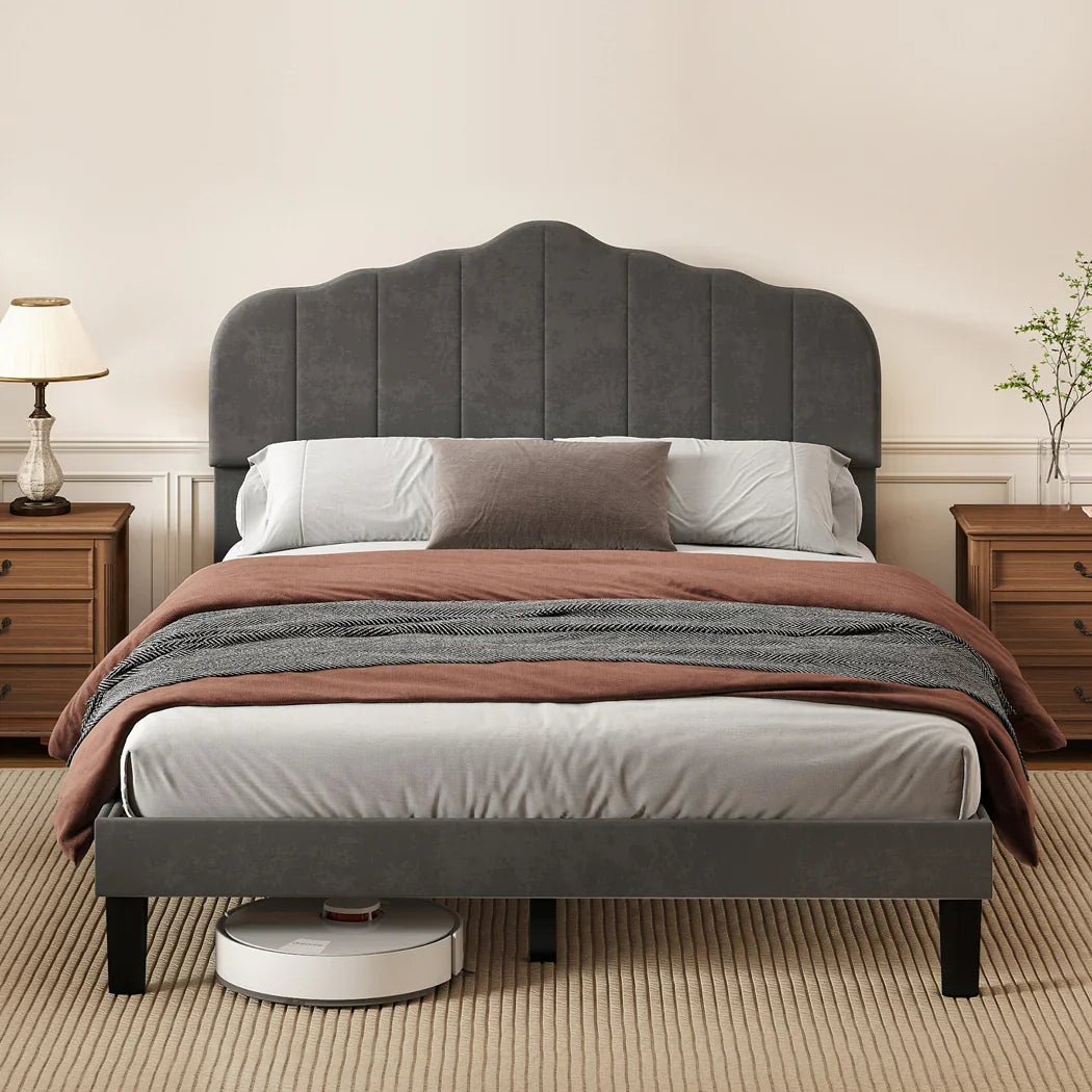 Levede Bed Frame Upholstered Platform Mattress Base Double-2050056909330976775