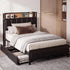 Levede Single Bed Frame PU Mattress Base Storage Drawer Headboard USB Charge-2100034936290545671