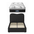 32cm Euro Top King Single Mattress 5-Zone and Artiss Boucle Bed Frame Set
