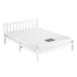 Double Mattress with Wooden Bed Frame Natural Pine Timber Base