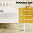 Double Mattress with Wooden Bed Frame Natural Pine Timber Base