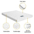 Double Mattress with Wooden Bed Frame Natural Pine Timber Base