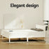 Double Mattress with Wooden Bed Frame Natural Pine Timber Base