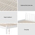 Double Mattress with Wooden Bed Frame Natural Pine Timber Base