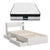Single Mattress 5-zone Pocket Spring Mattresses with Wooden Storage Bed Frame Set